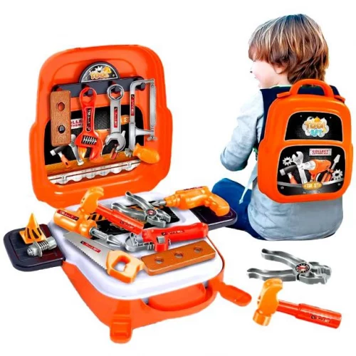 Kit Maleta de Ferramentas Infantil 22 Peças 3 em 1 Tools