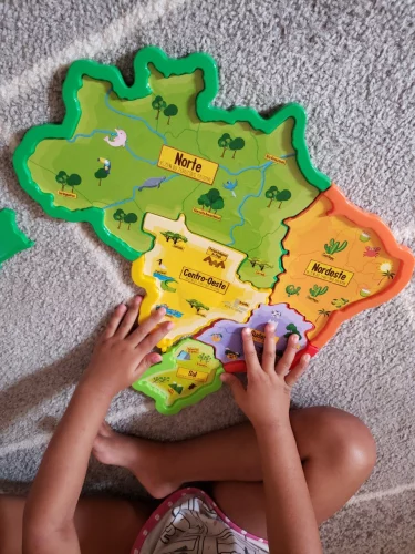 Mapa do Brasil 3D Plástico Elka