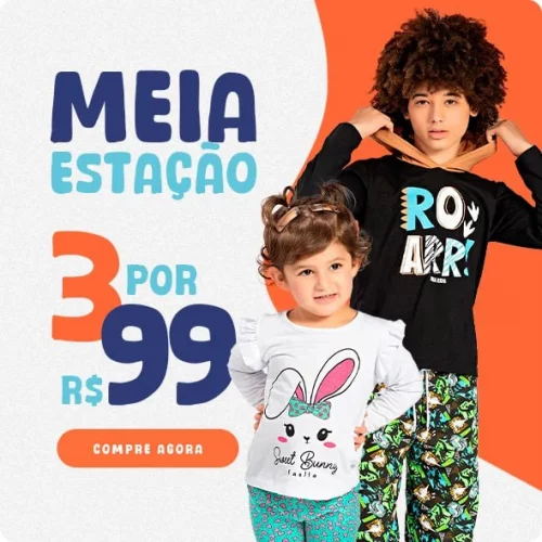 Meia estação 3 por R$99
