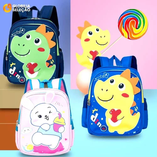 Mochila Escolar Infantil Menino Menina Bolsa Resistente KMA5119