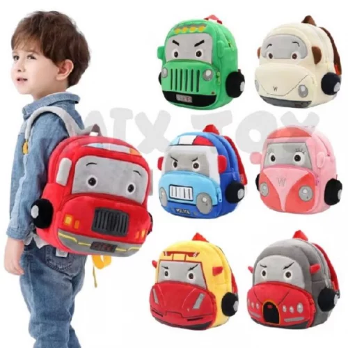 Mochila Infantil Pelúcia Carros Passeio Escola Creche Infantil 4247