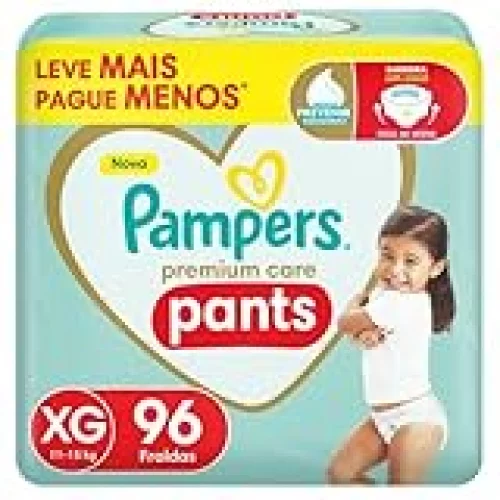 Pampers Pants Premium Care Fralda Fácil de Vestir XG 96 Unidades
