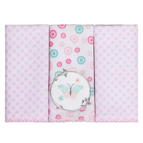Papi Textil Paninho De Boca Bordados Karinho 32Cm X 32Cm Contem 03 Un