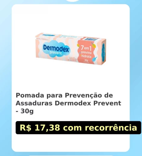 🛍️Pomada para Prevenção de Assaduras Dermodex Prevent - 30g