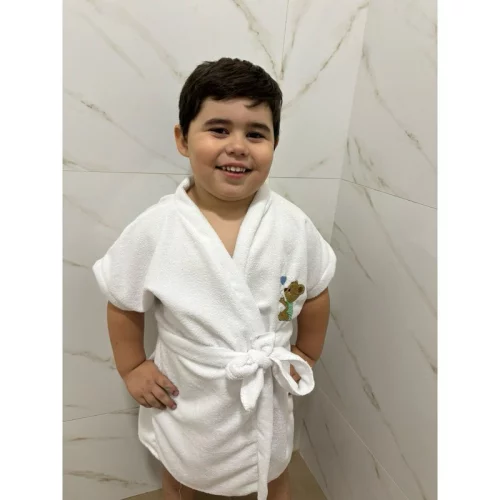 Roupão Infantil Atoalhado Bordado E Estampado