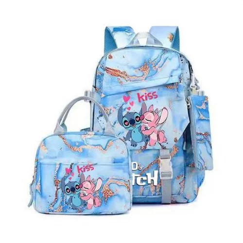 Stitch Large Capacity Children's Light mochila meninas luz mochila impermeável computador
