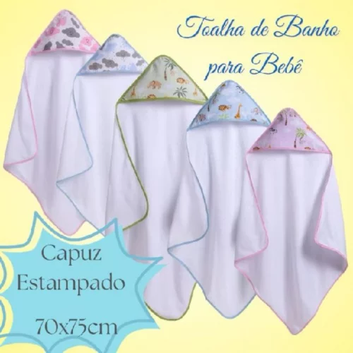 Toalha de banho para bebê Toalha de Banho infantil 70x70 cm Menina Menino