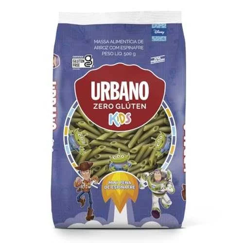 Urbano, Macarrão de Arroz e Espinafre, Mini Pena, Kids - 500g