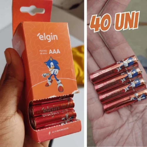 🔋40 unidades de Pilhas AAA!