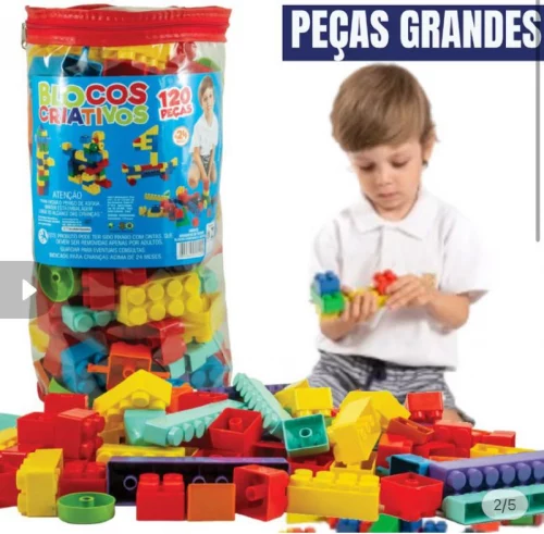 Blocos de Montar 120 peças Grandes
