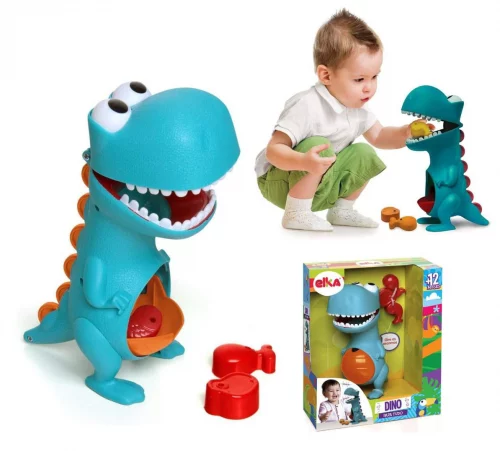 Brinquedo para Bebê Dino Papa Tudo com Acessórios Elka