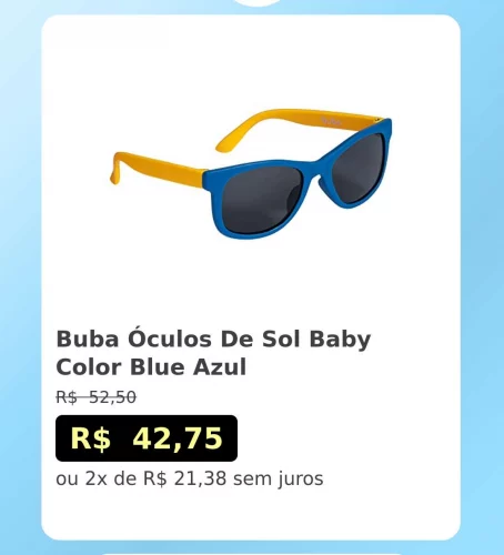 🛍️Buba Óculos De Sol Baby Color Blue Azul