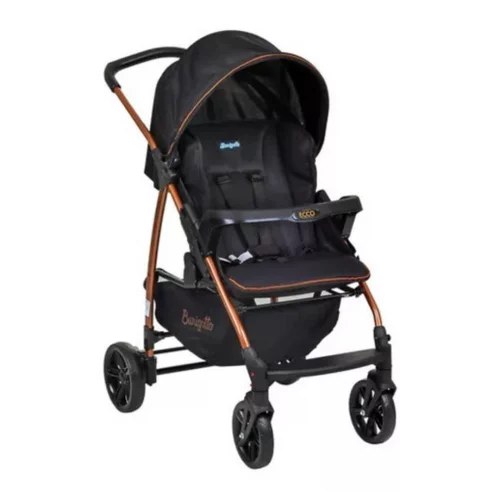 Burigotto Carrinho de Bebê Ecco, Até 15 kg, Preto