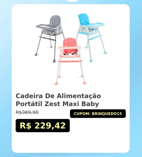 🛍️Cadeira De Alimentação Portátil Zest Maxi Baby