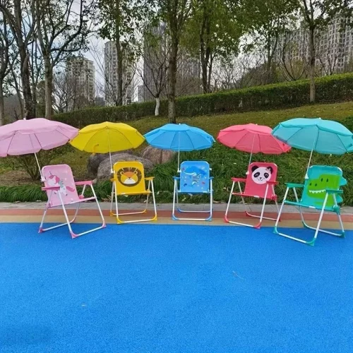 Cadeira de Praia Infantil Dobrável com Guarda Sol