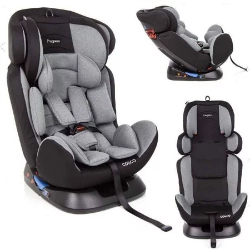 😍 Cadeirinha Progress, 0 a 36kg, Cinza Mescla, Cosco Kids