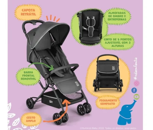 Carrinho Compacto Spy 0-15 kgs - Multikids Baby - BB424