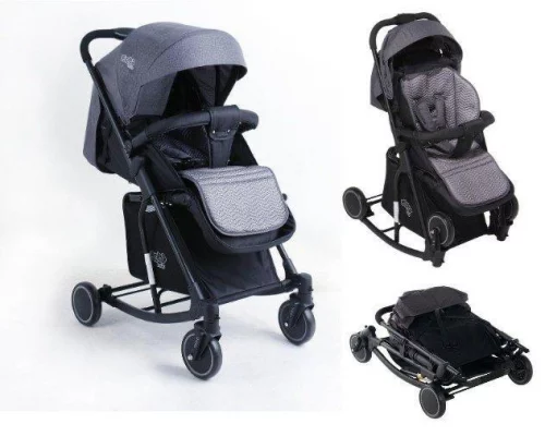 Carrinho De Bebê Passeio 2 em 1 - Vira Balanço Maximo Preto Maxi Baby