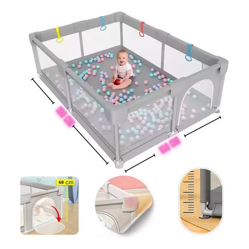 * Cercadinho Para Bêbes Portátil Com Grade De Proteção E Tela Infantil Bebê Chiqueirinho Infantil Grande Menino Menina