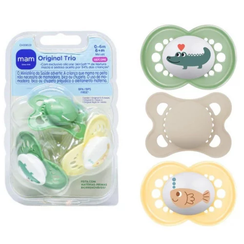 CHUPETA MAM ORIGINAL TRIO - EMBALAGEM BLISTER TRIPLA