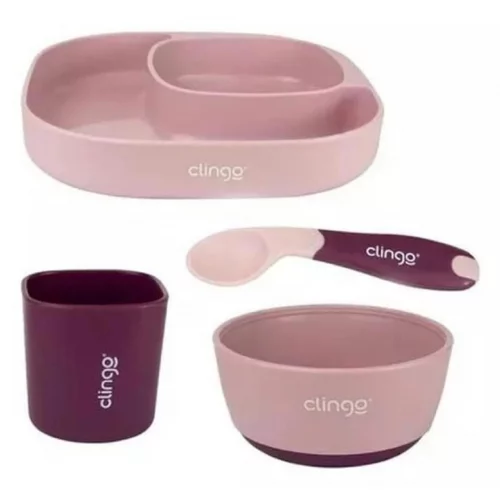 Clingo Kit de Alimentação 4 em 1, Rosa