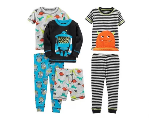 Conjunto de 3 pijamas de algodão confortável, Simple Joys by Carter's, Meninos