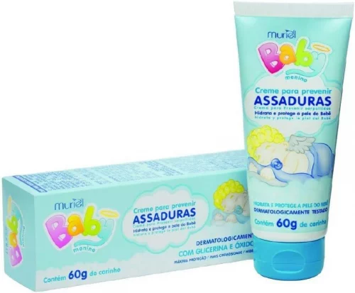 Creme para Prevenir Assaduras Baby Menino Bisnaga, Muriel, 60 G, Muriel, 60 G