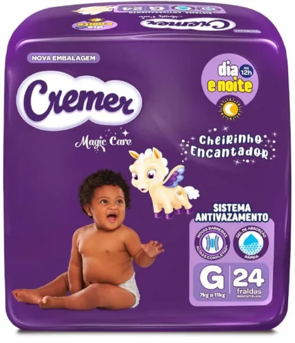 ‌Fralda Cremer Jumbo G 24 Unidades