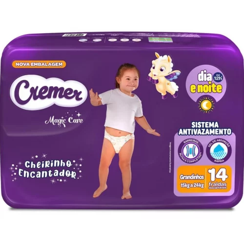 Fralda Cremer Jumbo Grandinhos 14 Unidades