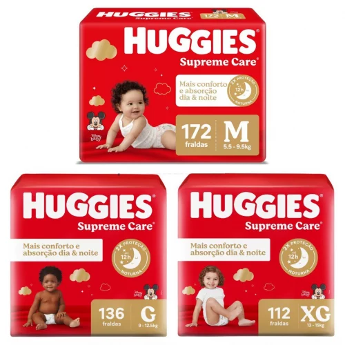 Fralda Huggies Supreme Care