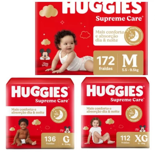 Fralda Huggies Supreme Care