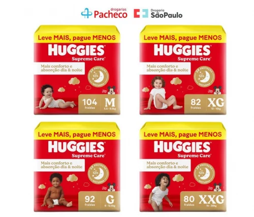 Fralda Huggies Supreme Care (Pacote Maior)