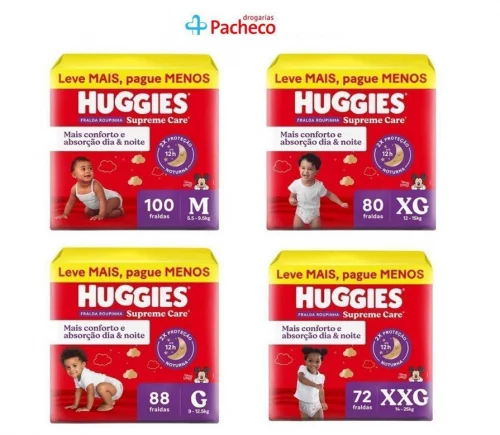 Fralda Huggies Supreme Care Roupinha