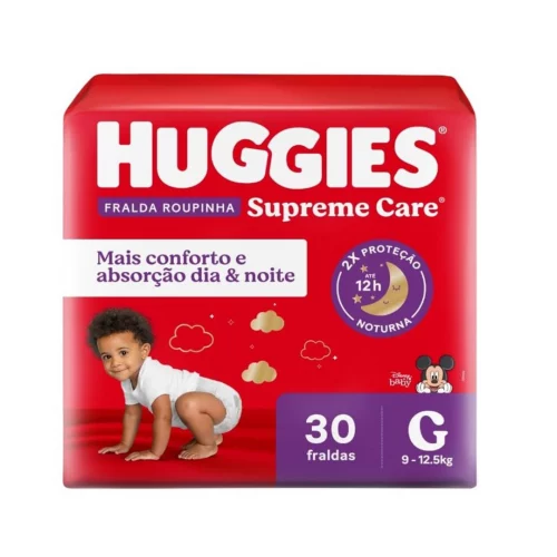 Fralda Huggies Supreme Care Roupinha G 30 Unidades