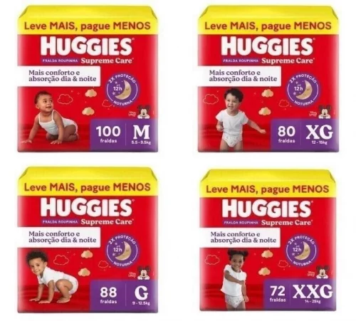 Fralda Huggies Supreme Care Roupinha