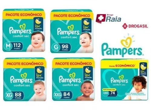 Fralda Pampers Confort Sec M ao XXXG
