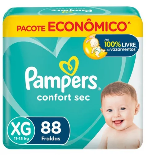🔆 Fralda Pampers Confort Sec XG 88unidades