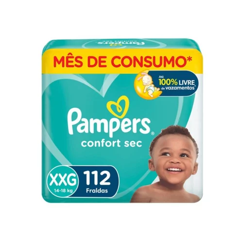 Fralda Pampers Confort Sec XXG 112 unidades