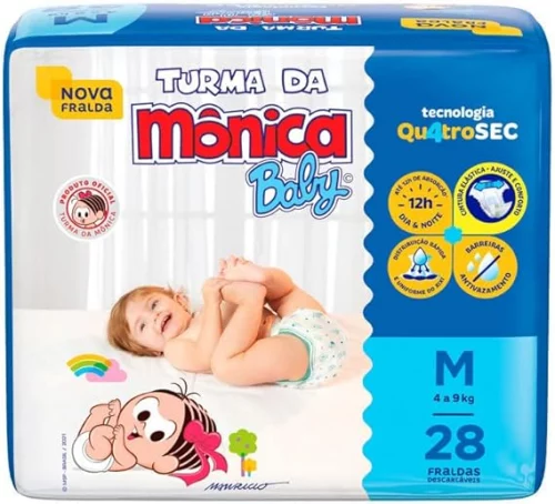Fralda Turma da Mônica Baby M com 28