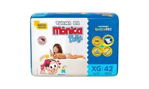 Fralda Turma da Mônica Baby XG com 42 Unidades