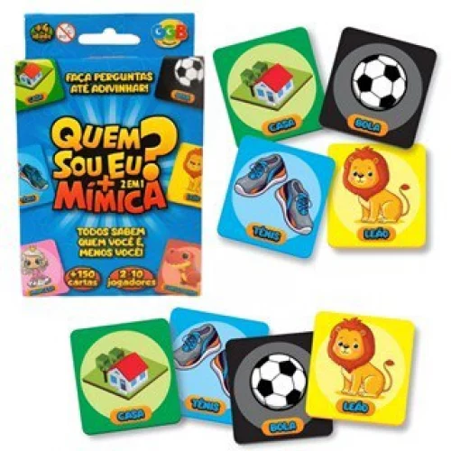 Jogo Quem Sou Eu? + Mímica GGB Plast