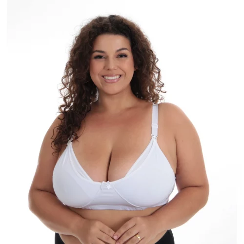 Kit 2 Sutia Amamentação Plus Size Basico Gestante Poliamida