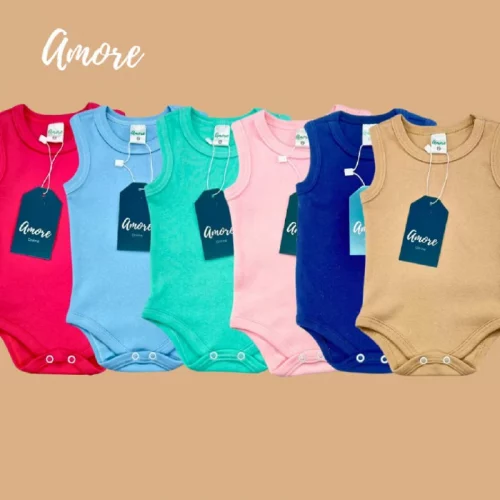 🛍 Kit com 4 bodys regata lisos Sortidos