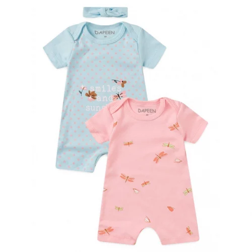 > 🛍 Kit Macacão Bebê Menina Suedine Libélula