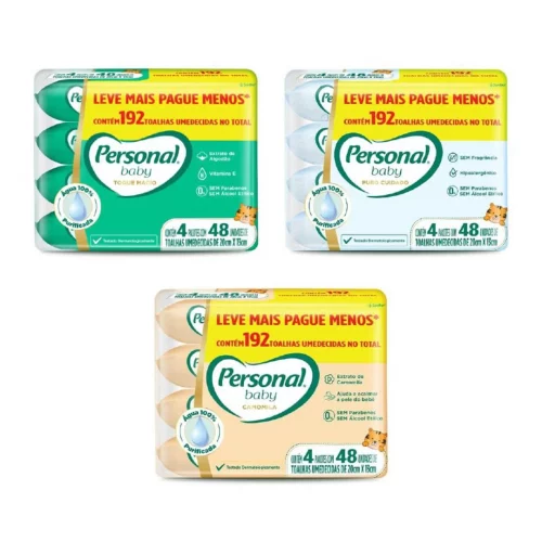 Kit Toalha Umedecida Personal Baby 192 unidades