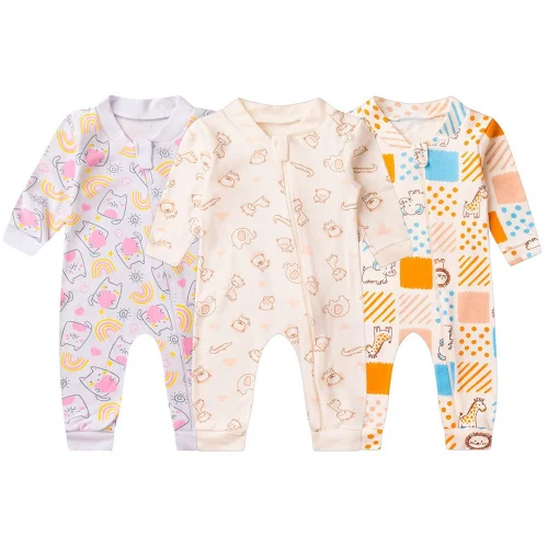 Macacão Bebê sem Pé Suedine Estampado (RN/P/M/G/1) - Bebê Fofuxo