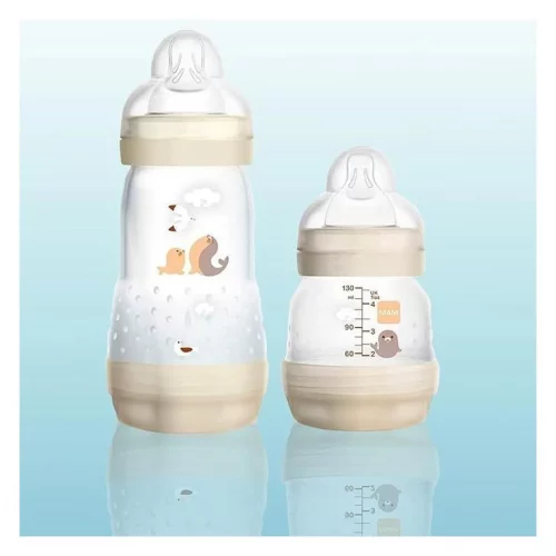 MAM, MA21023, Baby Kit 2 Mamadeiras Easy Start Starter Set, para Crianças 0+ Meses, Neutra