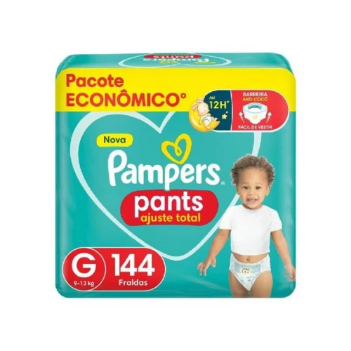 Pampers Ajuste Total Fralda G 144 unidades - FRETE GRÁTIS  BRASIL