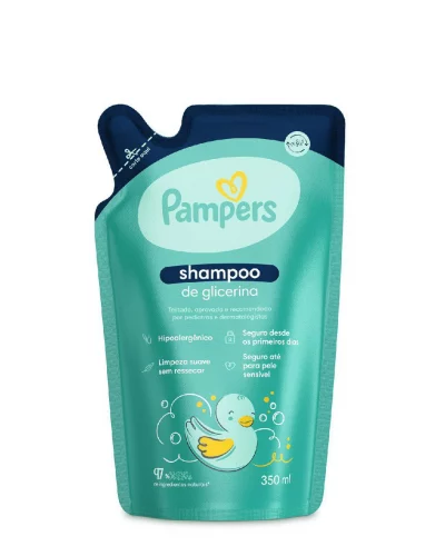 Pampers refil shampoo glicerina 350ml