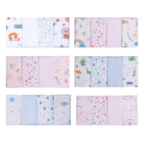Paninho de boca estampado 32x32cm Papi Textil 4 unidades